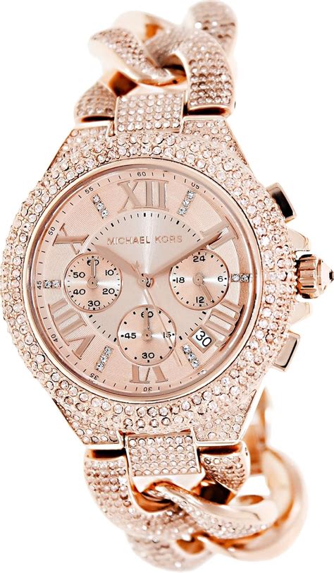 michael kors rose gold watch womens amazon|rose gold mk watch women's.